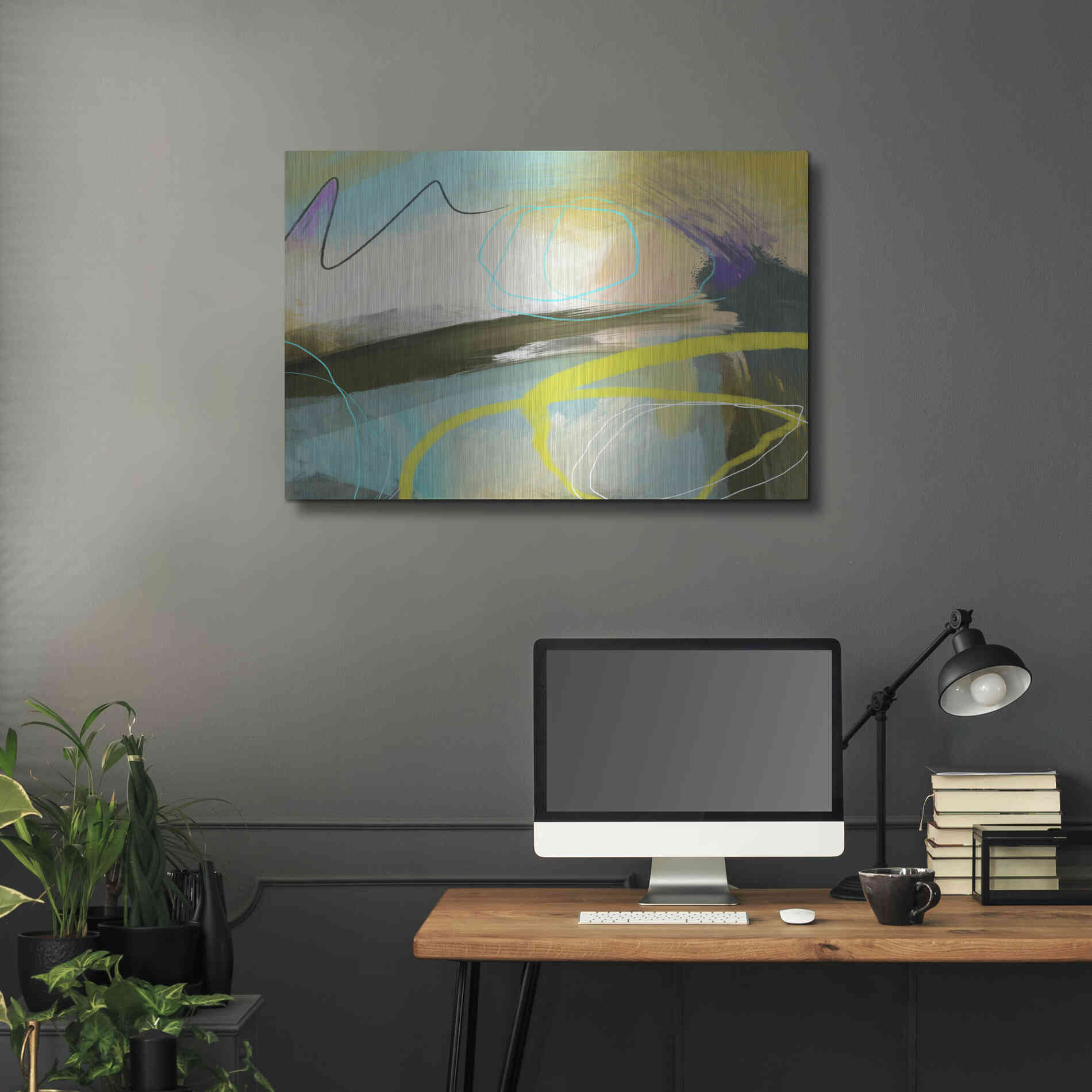 Luxe Metal Art 'Modulate' by Delores Naskrent Metal Wall Art,36x24