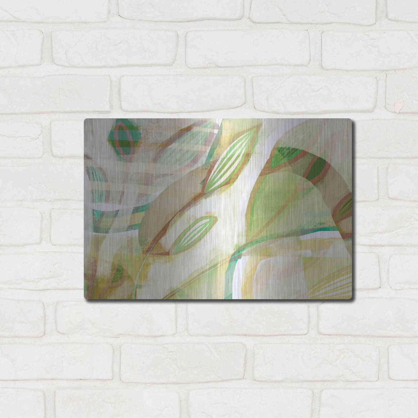 Luxe Metal Art 'Tangled Leaves' by Delores Naskrent Metal Wall Art,16x12