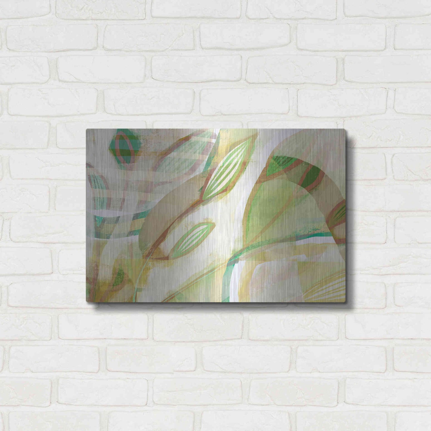 Luxe Metal Art 'Tangled Leaves' by Delores Naskrent Metal Wall Art,24x16