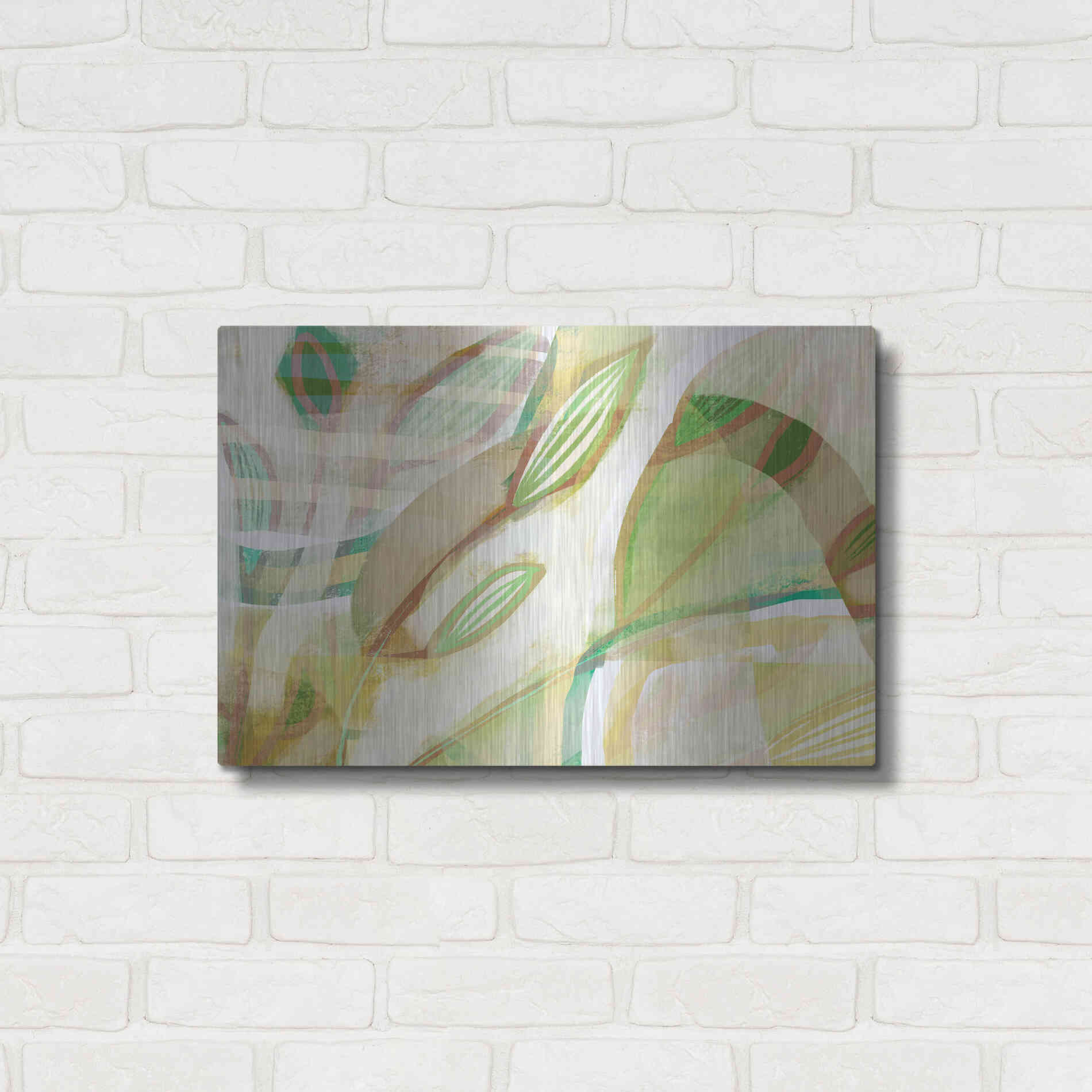 Luxe Metal Art 'Tangled Leaves' by Delores Naskrent Metal Wall Art,24x16