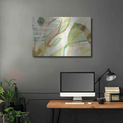 Luxe Metal Art 'Tangled Leaves' by Delores Naskrent Metal Wall Art,36x24