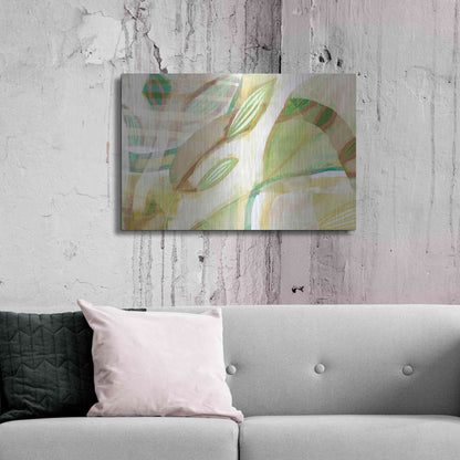 Luxe Metal Art 'Tangled Leaves' by Delores Naskrent Metal Wall Art,36x24