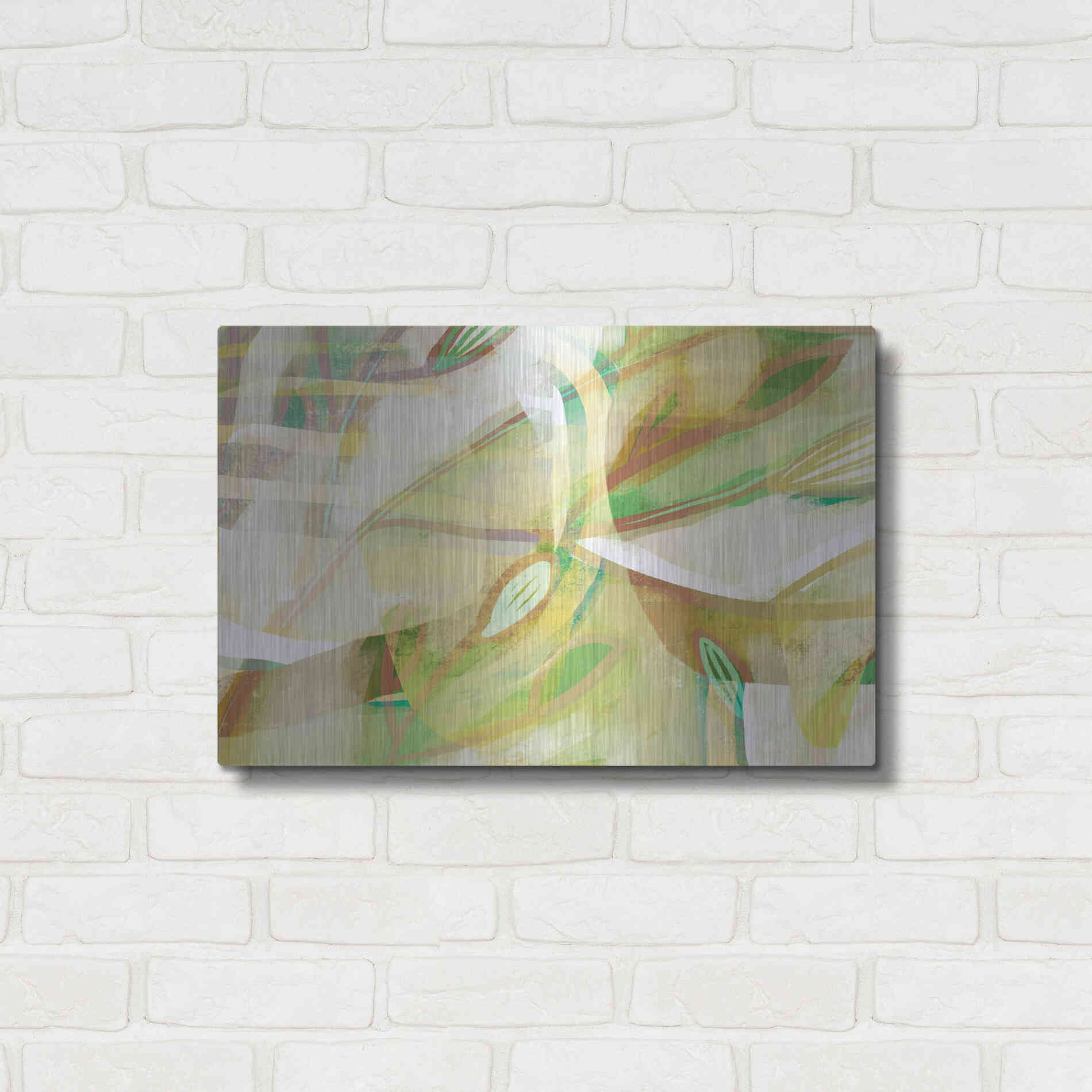 Luxe Metal Art 'Dusty Foliage' by Delores Naskrent Metal Wall Art,24x16