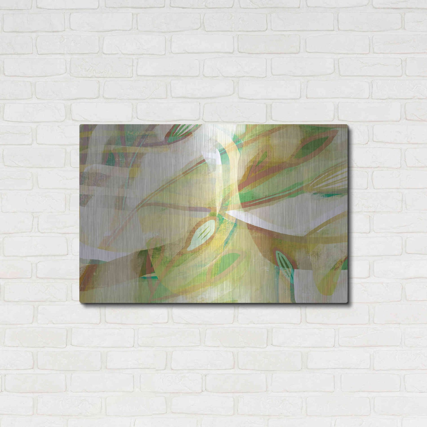 Luxe Metal Art 'Dusty Foliage' by Delores Naskrent Metal Wall Art,36x24