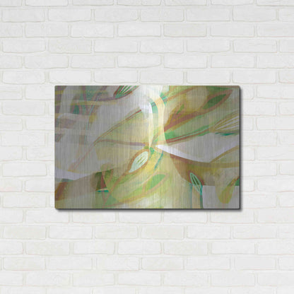 Luxe Metal Art 'Dusty Foliage' by Delores Naskrent Metal Wall Art,36x24