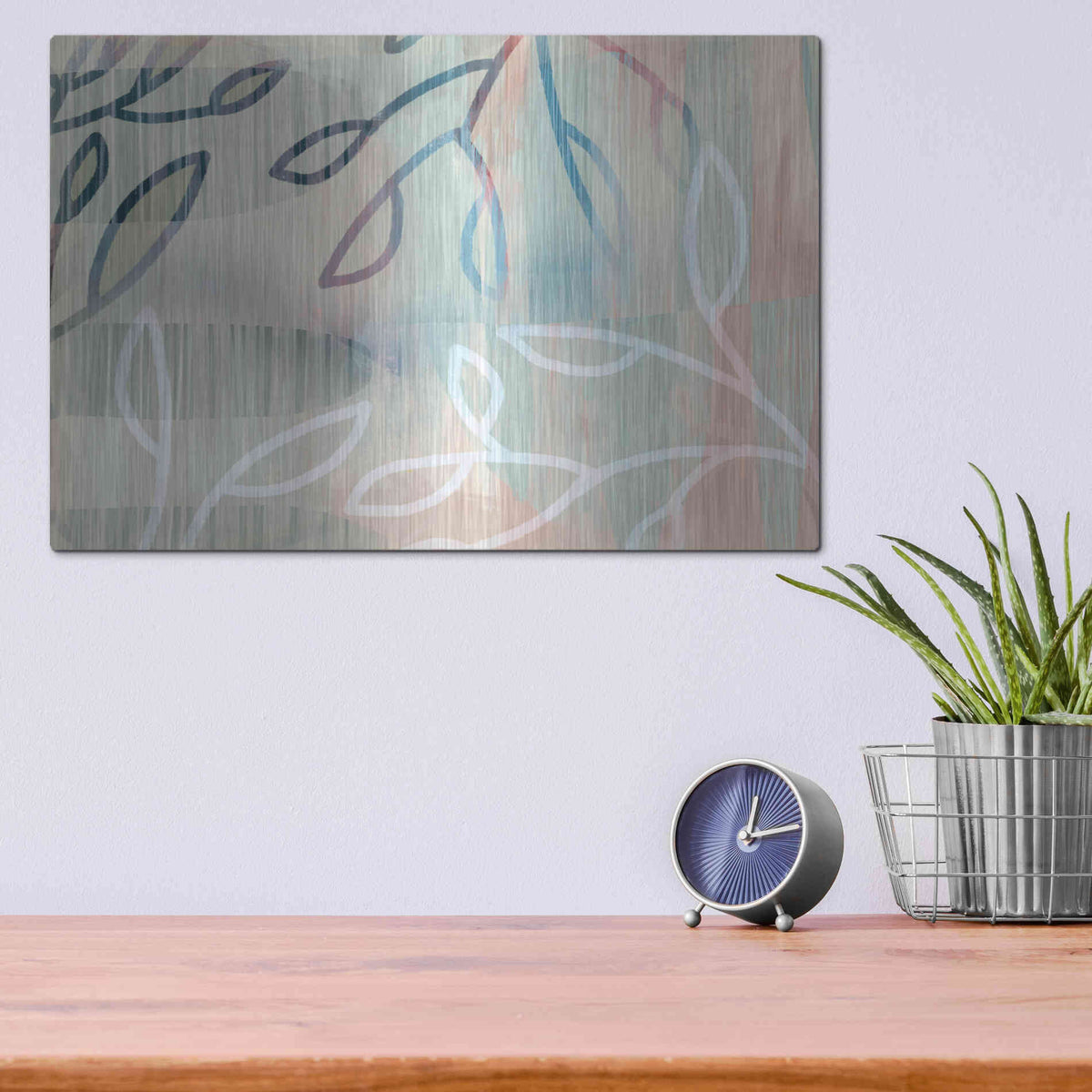 Luxe Metal Art 'Alice' by Delores Naskrent Metal Wall Art,16x12