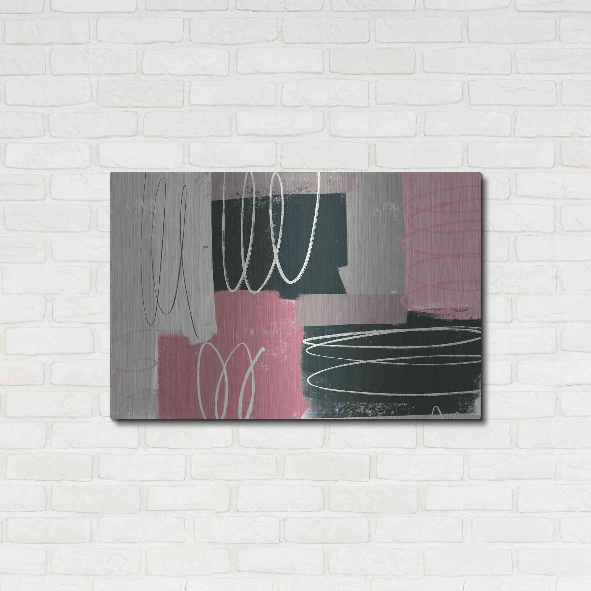 Luxe Metal Art 'Neopolitan' by Delores Naskrent Metal Wall Art,36x24