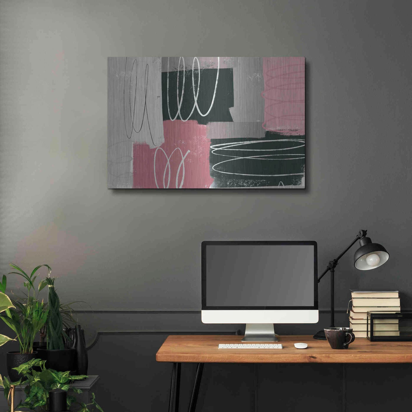 Luxe Metal Art 'Neopolitan' by Delores Naskrent Metal Wall Art,36x24