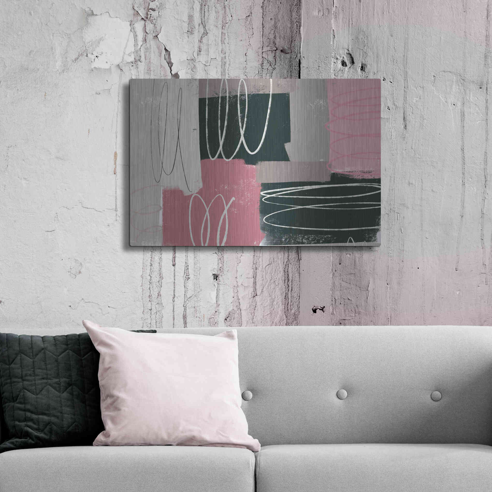 Luxe Metal Art 'Neopolitan' by Delores Naskrent Metal Wall Art,36x24