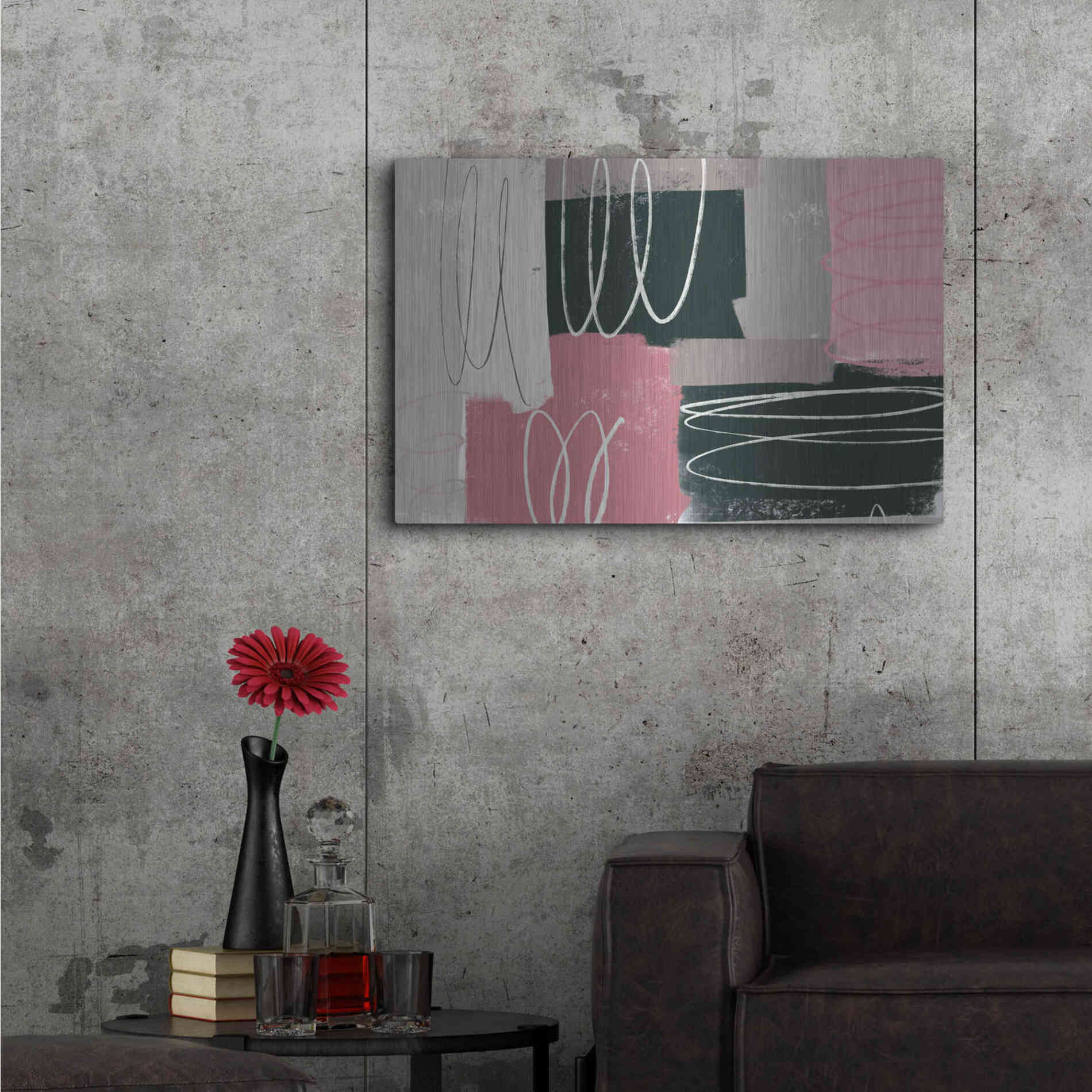 Luxe Metal Art 'Neopolitan' by Delores Naskrent Metal Wall Art,36x24