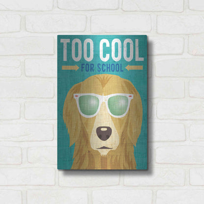 Luxe Metal Art 'Beach Bums Golden I Cool' by Michael Mullan, Metal Wall Art,12x16