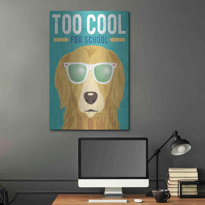 Luxe Metal Art 'Beach Bums Golden I Cool' by Michael Mullan, Metal Wall Art,24x36