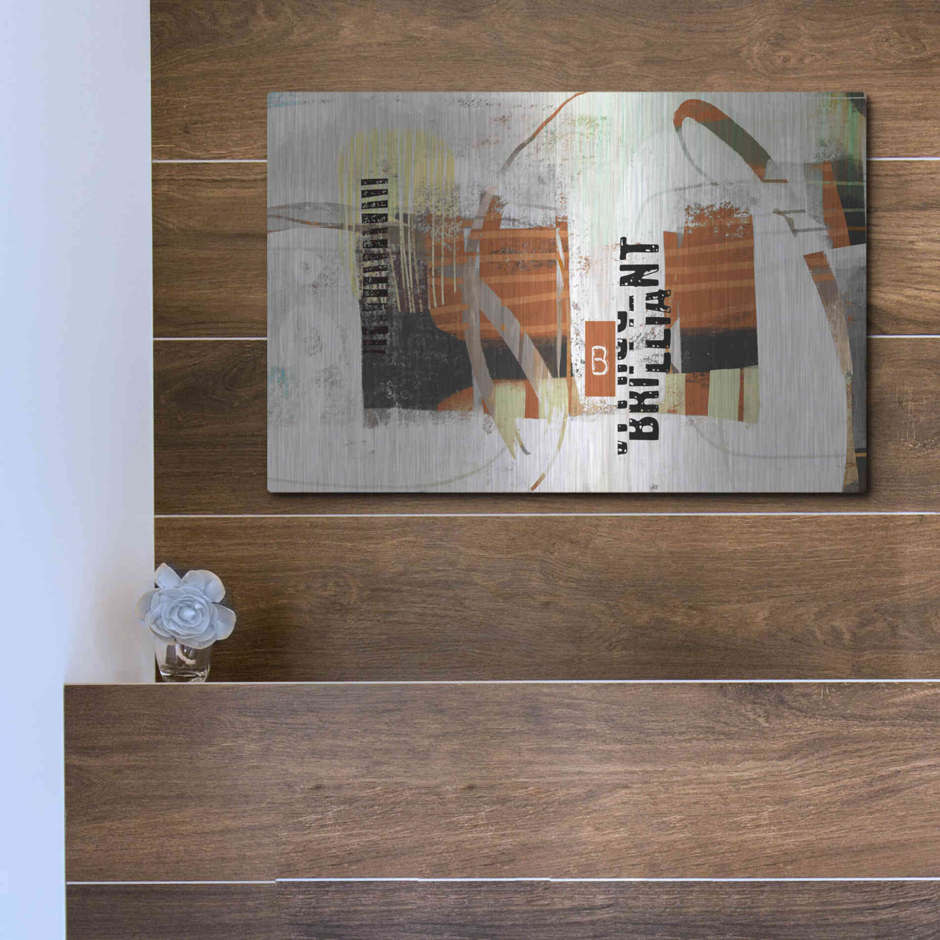 Luxe Metal Art 'Brillliant' by Delores Naskrent Metal Wall Art,16x12