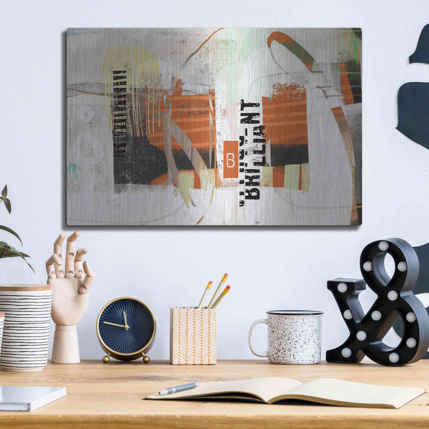 Luxe Metal Art 'Brillliant' by Delores Naskrent Metal Wall Art,16x12