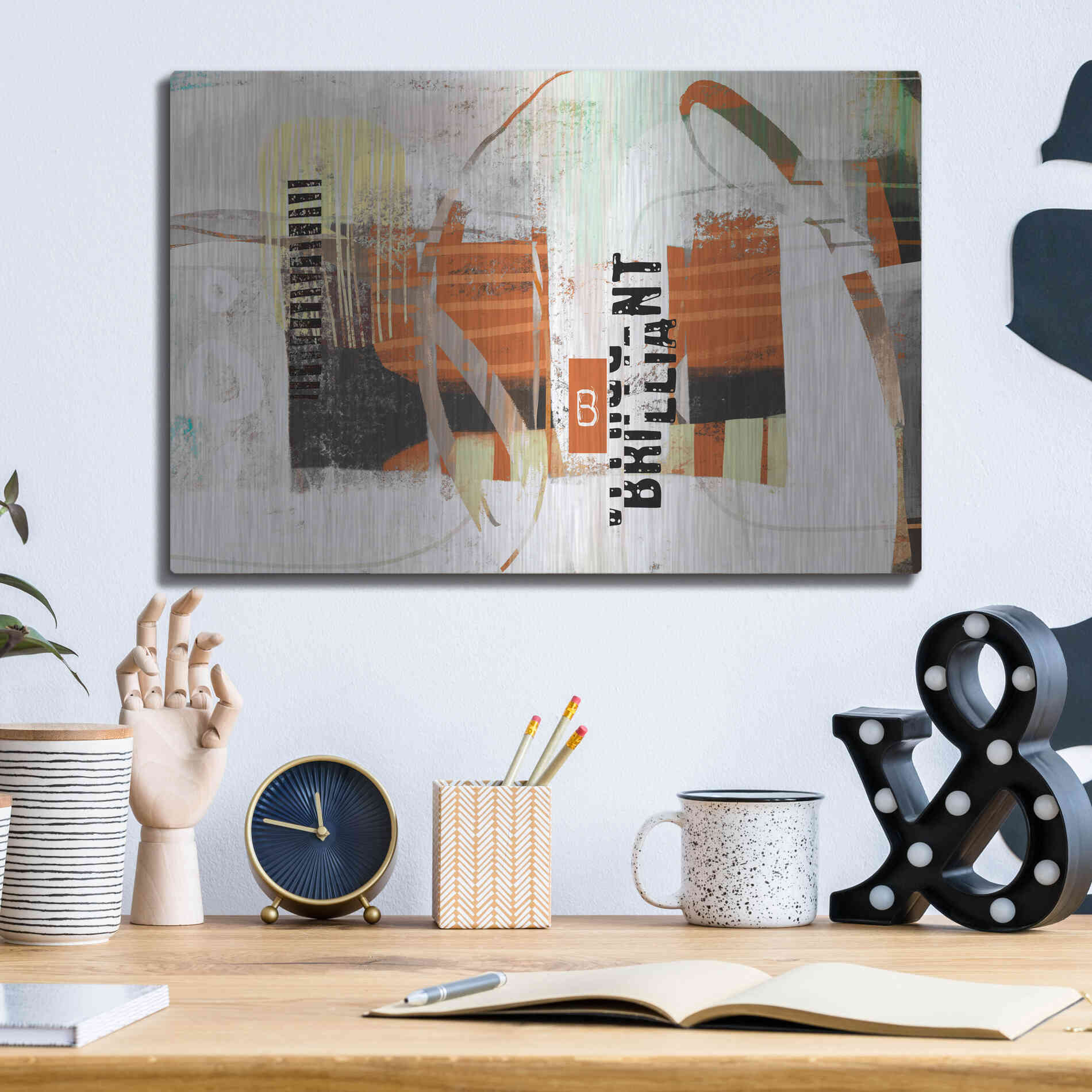 Luxe Metal Art 'Brillliant' by Delores Naskrent Metal Wall Art,16x12