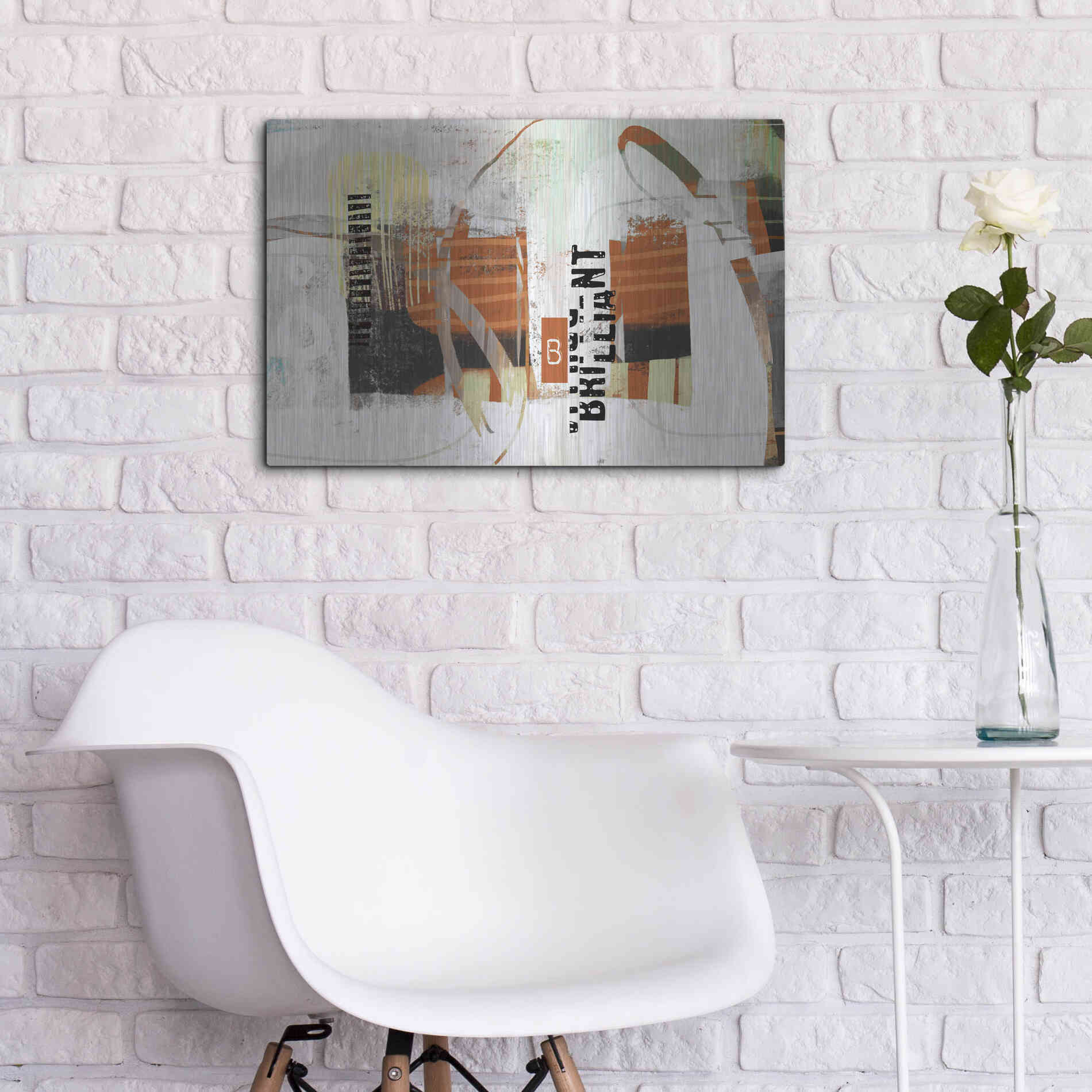 Luxe Metal Art 'Brillliant' by Delores Naskrent Metal Wall Art,24x16