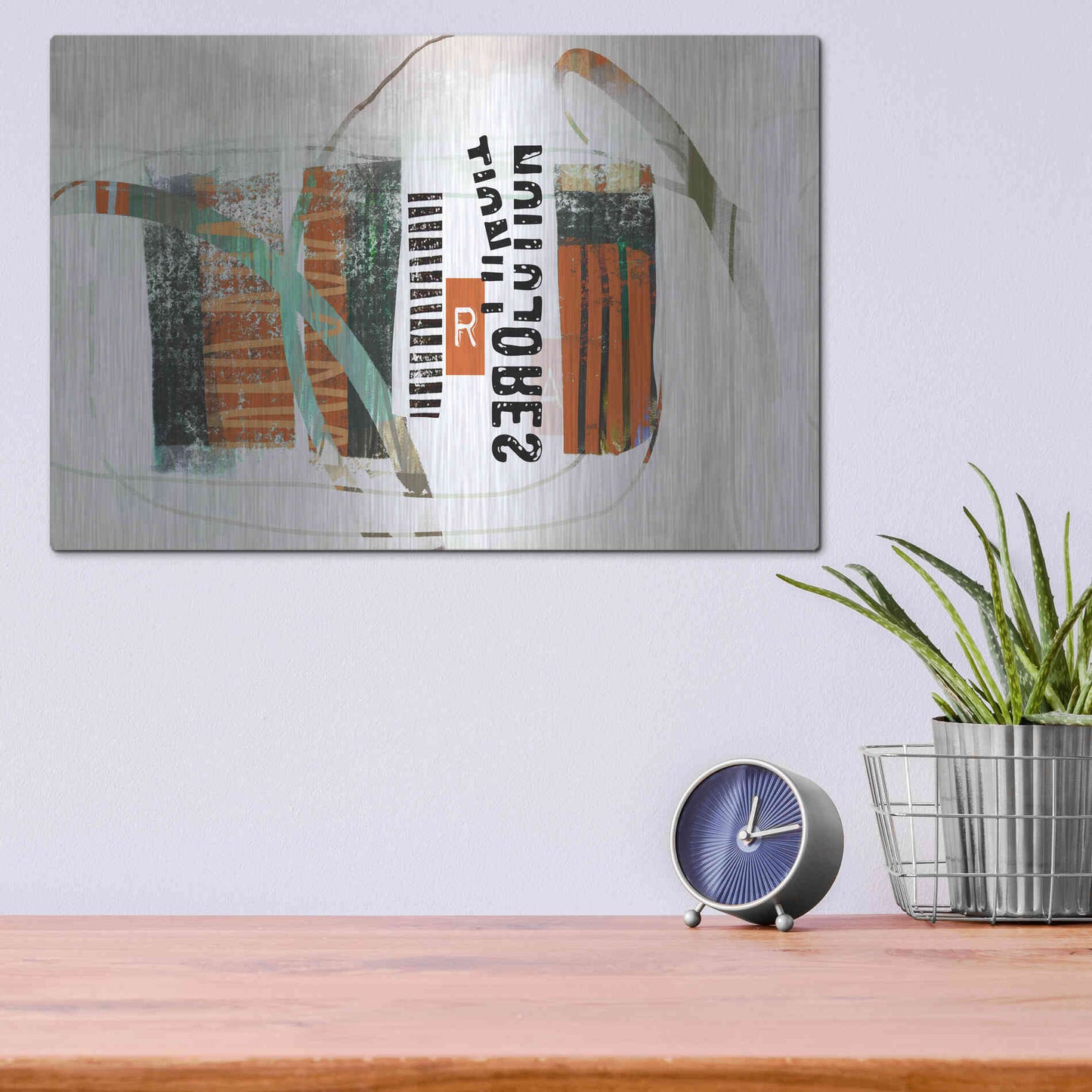 Luxe Metal Art 'Resolution' by Delores Naskrent Metal Wall Art,16x12