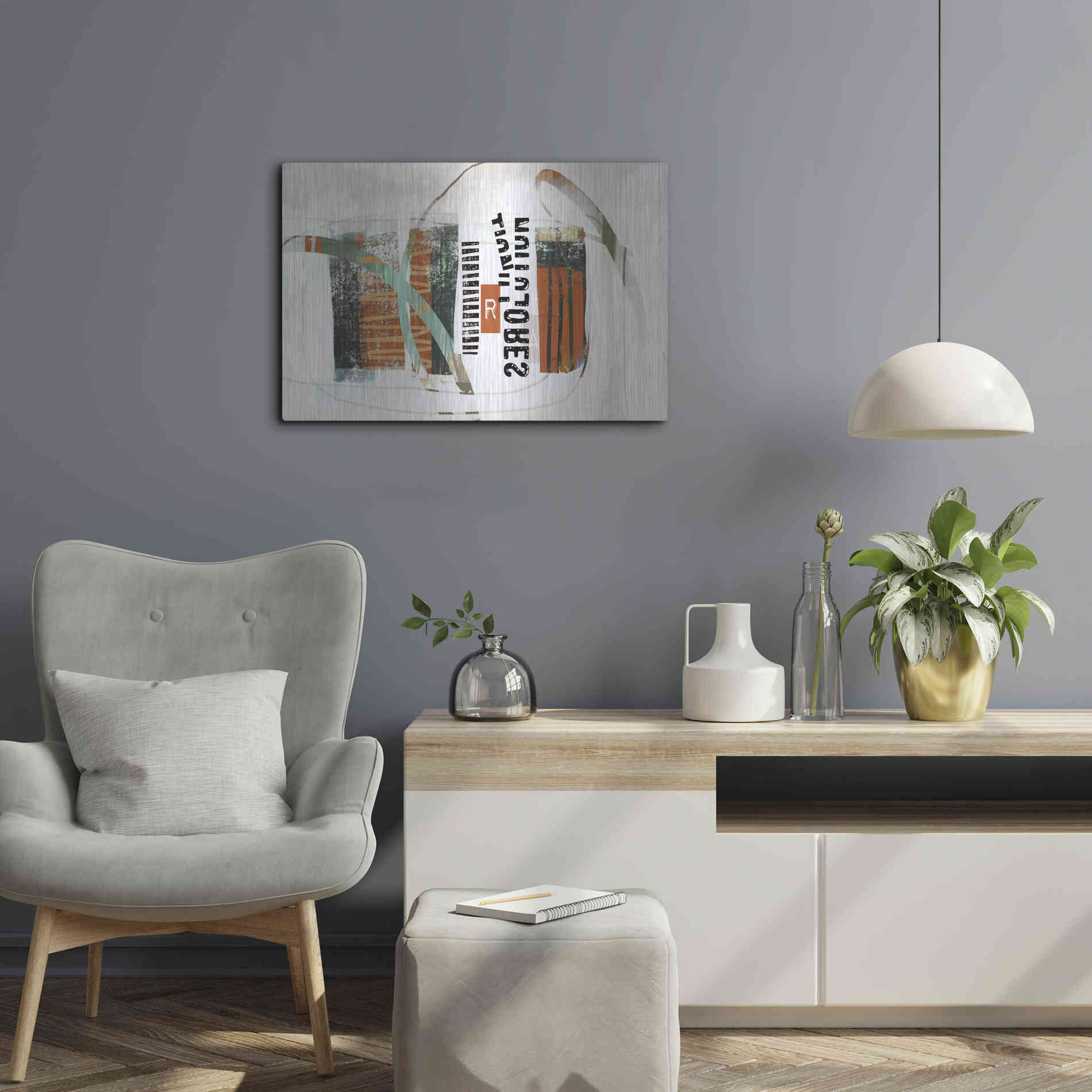 Luxe Metal Art 'Resolution' by Delores Naskrent Metal Wall Art,24x16