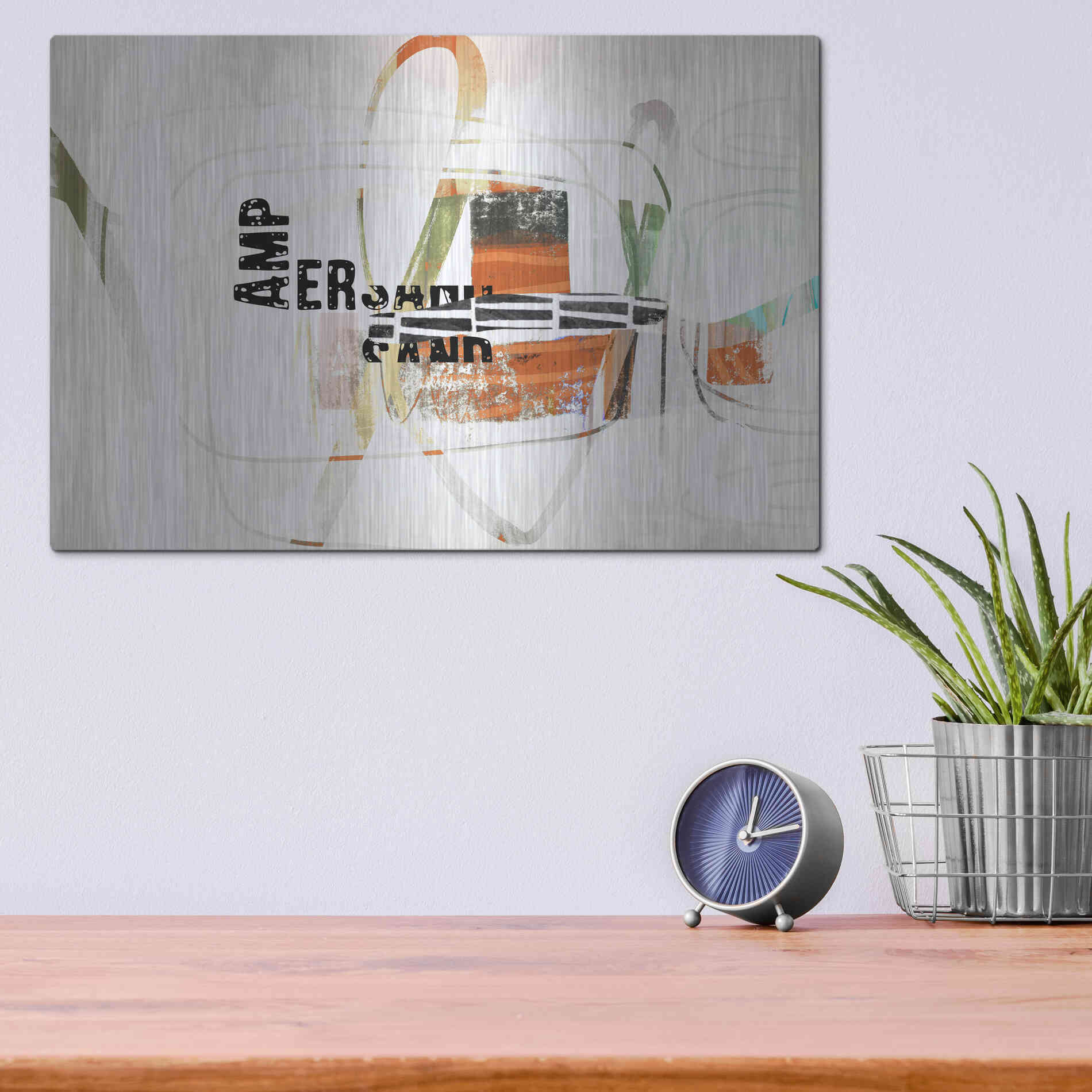 Luxe Metal Art 'Ampersand' by Delores Naskrent Metal Wall Art,16x12