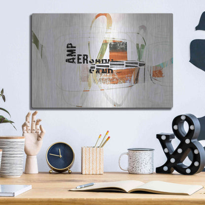 Luxe Metal Art 'Ampersand' by Delores Naskrent Metal Wall Art,16x12