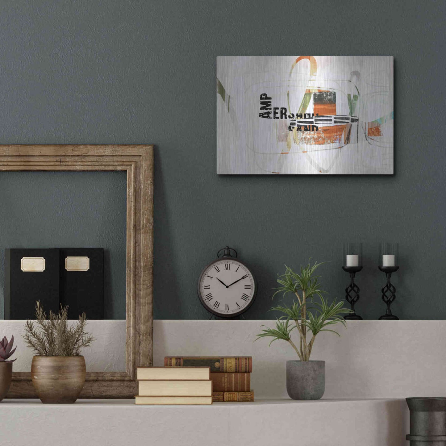 Luxe Metal Art 'Ampersand' by Delores Naskrent Metal Wall Art,16x12