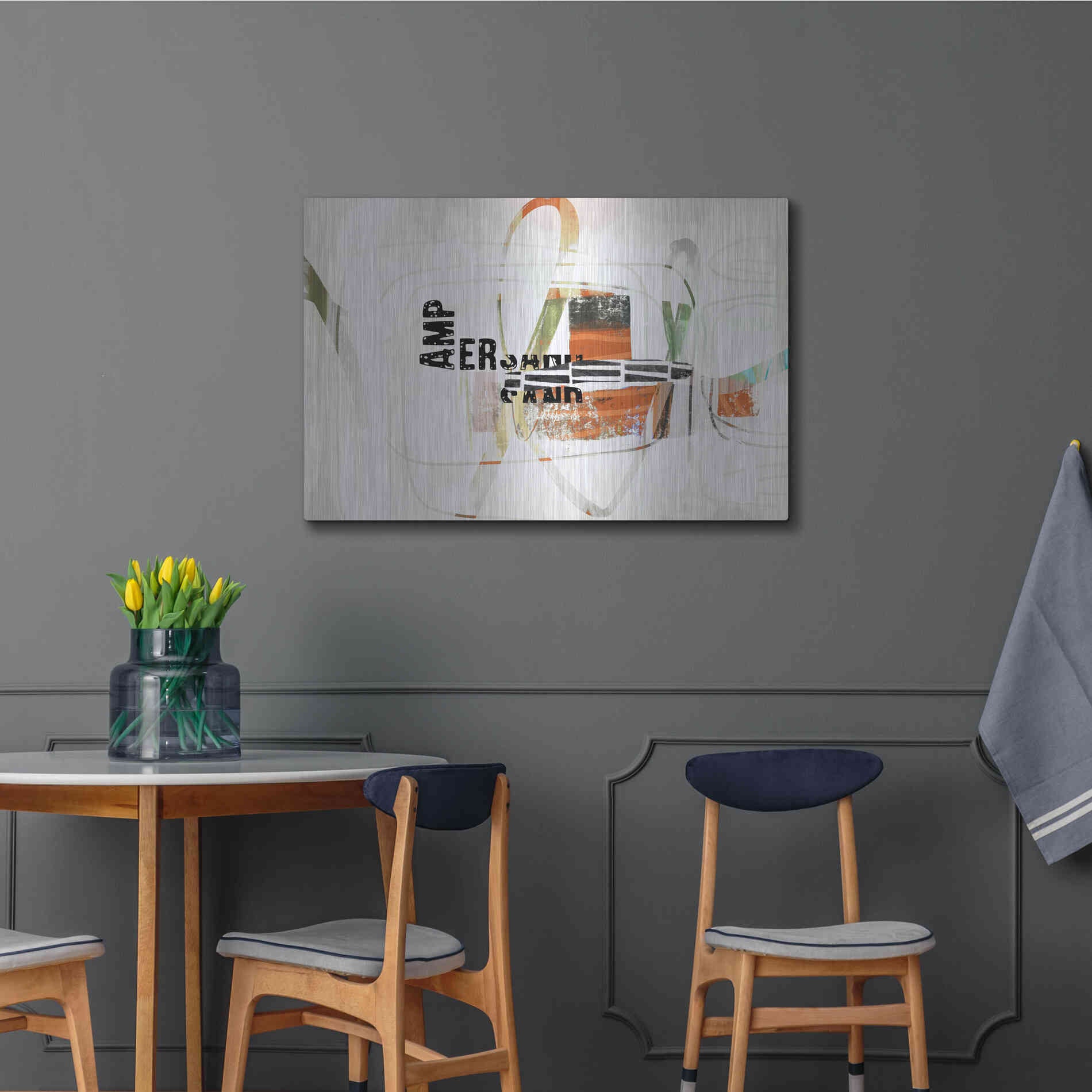 Luxe Metal Art 'Ampersand' by Delores Naskrent Metal Wall Art,36x24