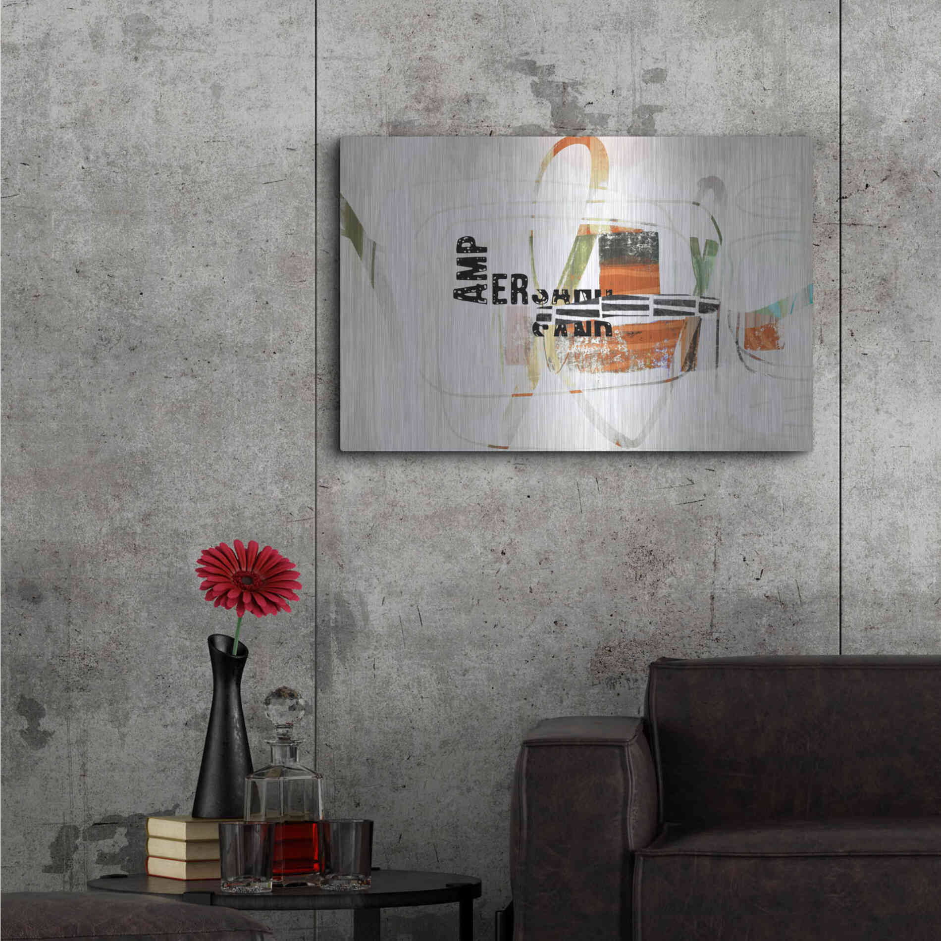 Luxe Metal Art 'Ampersand' by Delores Naskrent Metal Wall Art,36x24