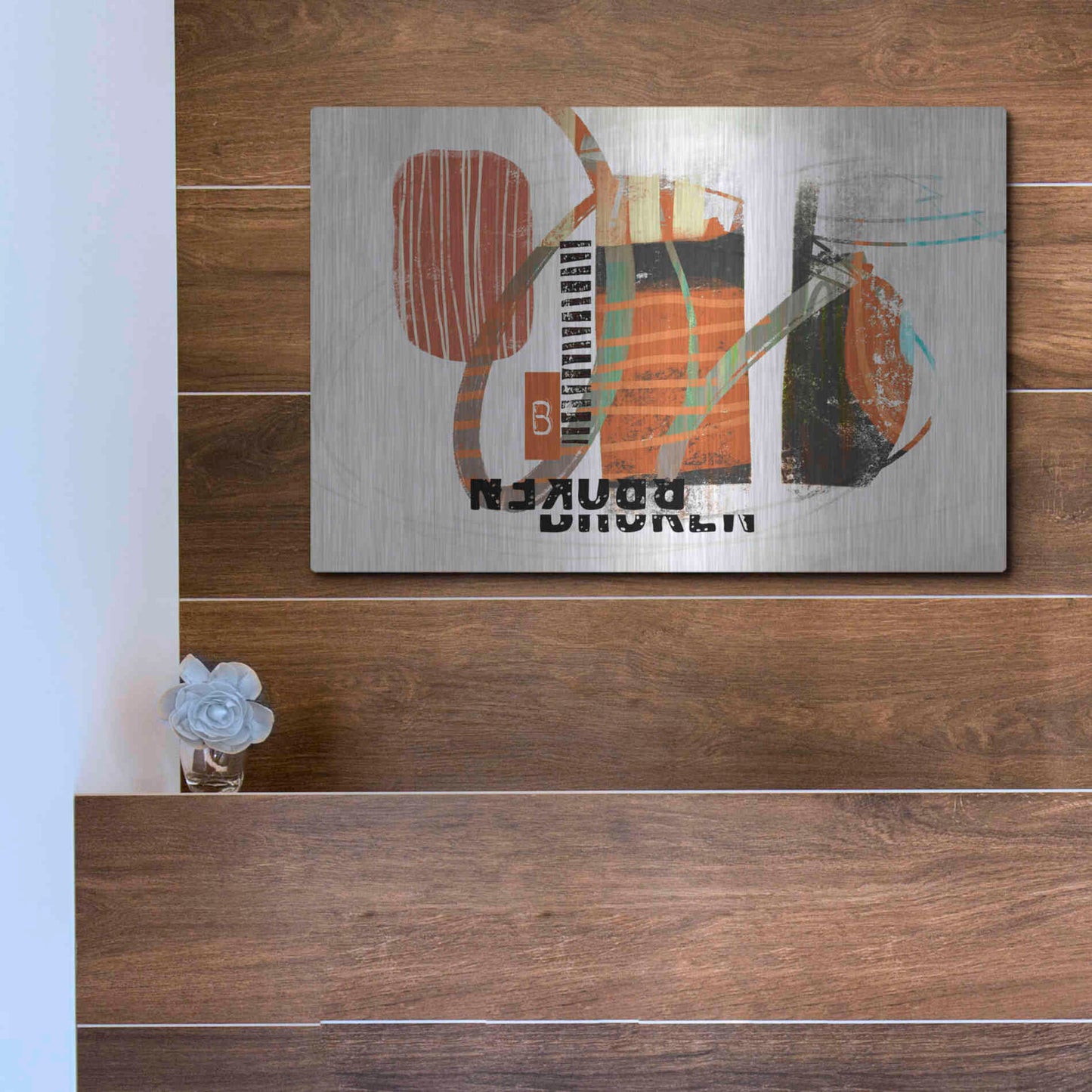 Luxe Metal Art 'Broken' by Delores Naskrent Metal Wall Art,16x12