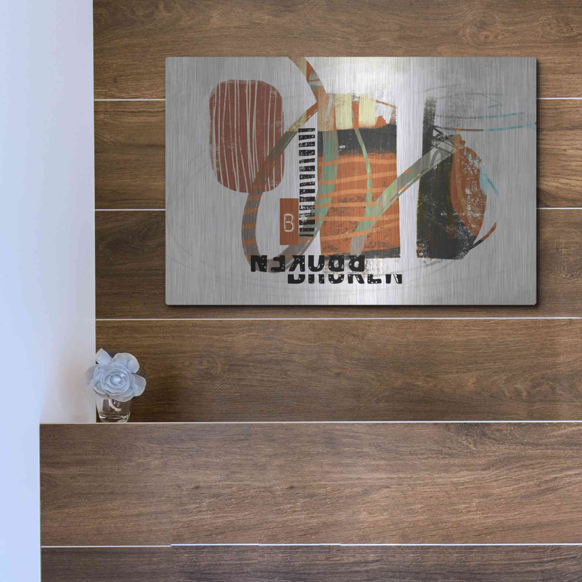 Luxe Metal Art 'Broken' by Delores Naskrent Metal Wall Art,16x12