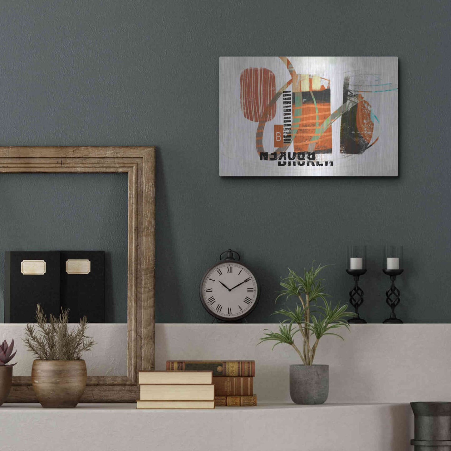 Luxe Metal Art 'Broken' by Delores Naskrent Metal Wall Art,16x12