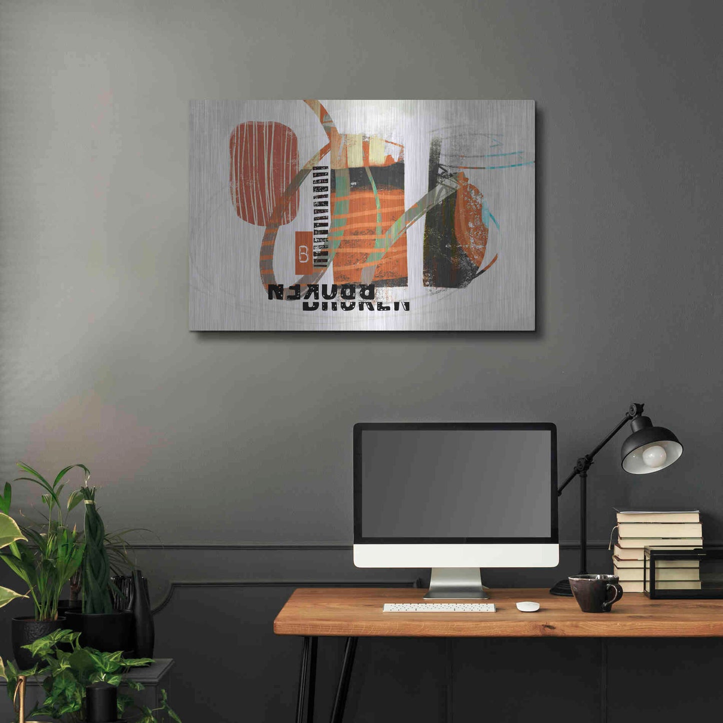 Luxe Metal Art 'Broken' by Delores Naskrent Metal Wall Art,36x24