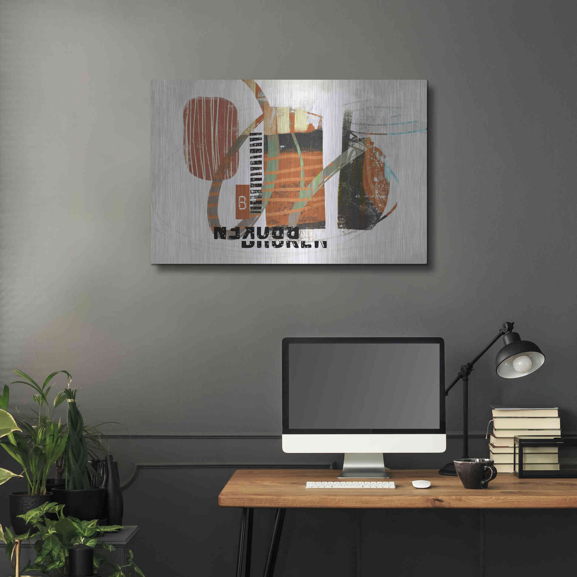 Luxe Metal Art 'Broken' by Delores Naskrent Metal Wall Art,36x24