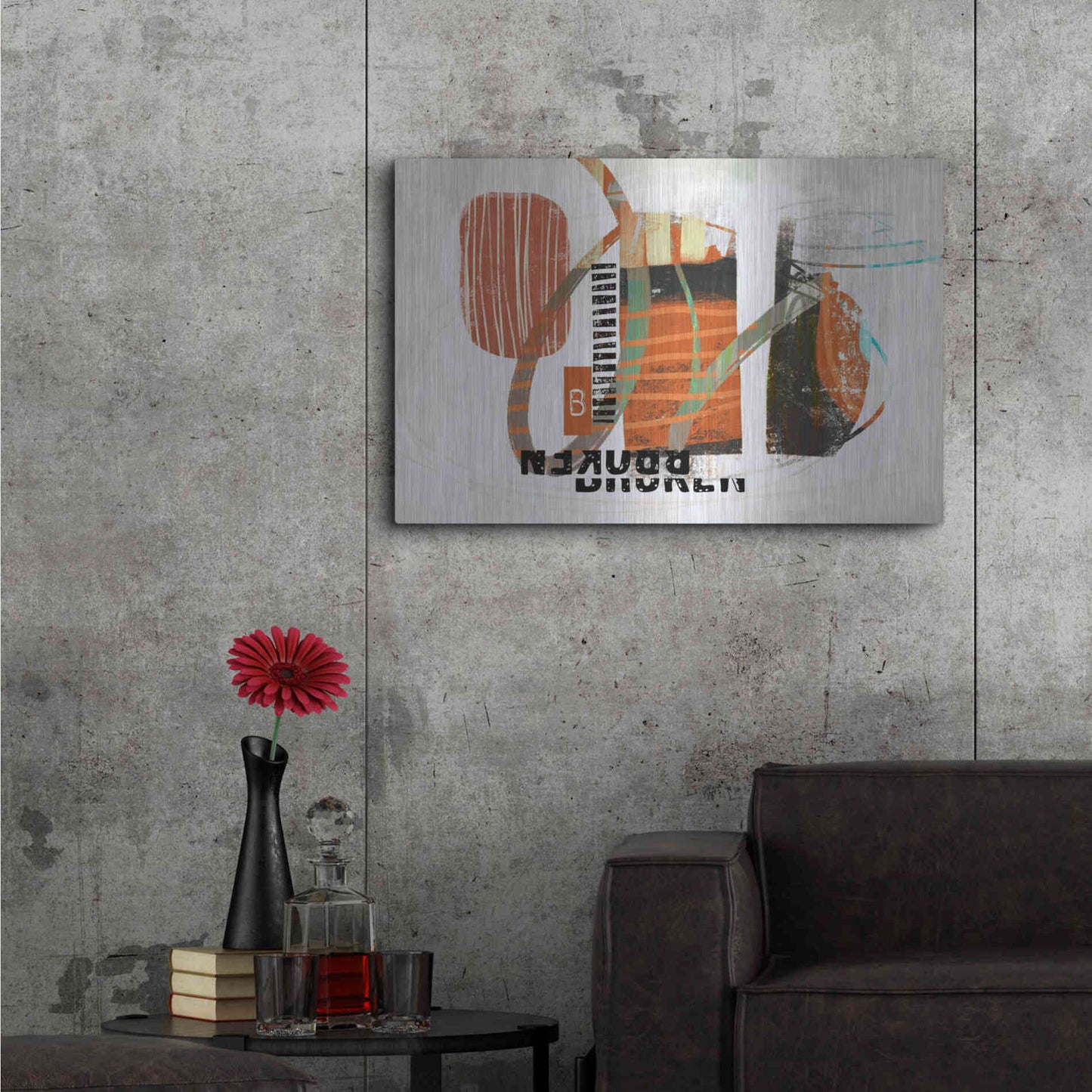 Luxe Metal Art 'Broken' by Delores Naskrent Metal Wall Art,36x24