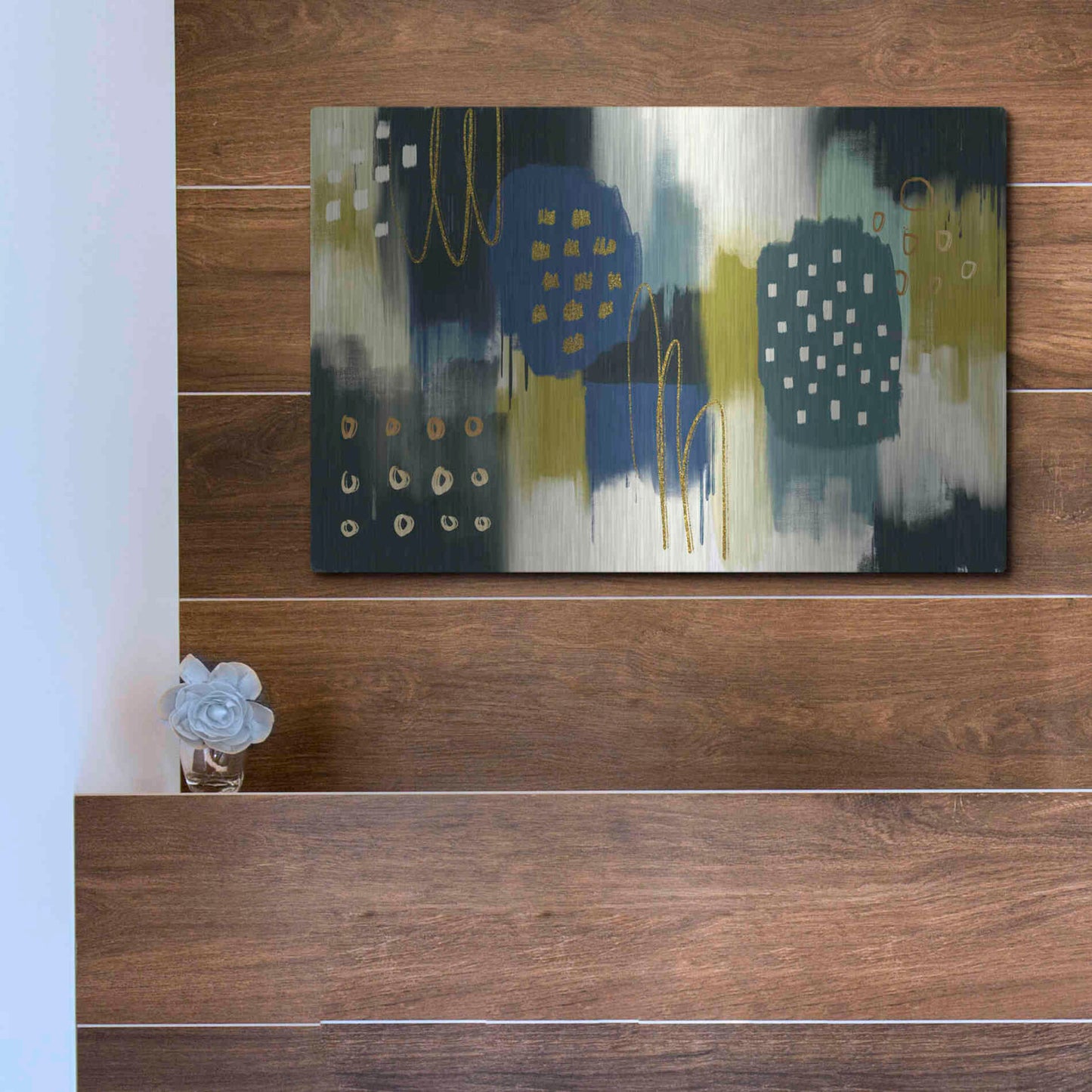 Luxe Metal Art 'Canna Verde' by Delores Naskrent Metal Wall Art,16x12