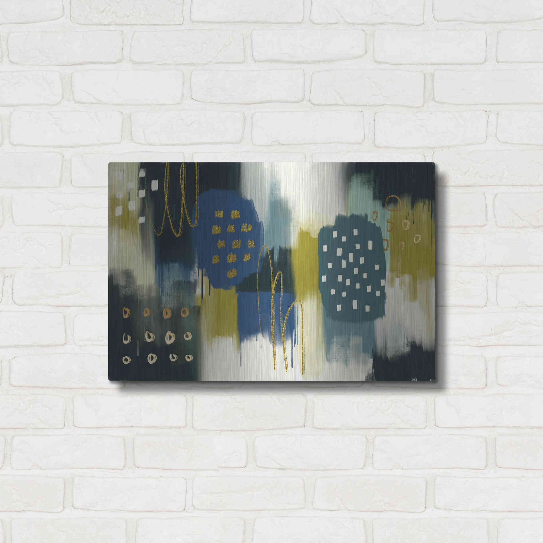 Luxe Metal Art 'Canna Verde' by Delores Naskrent Metal Wall Art,24x16