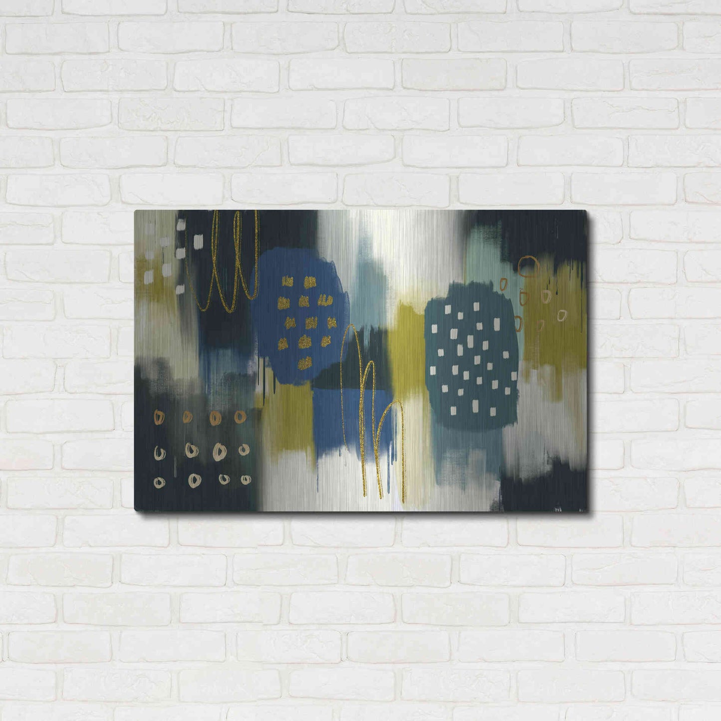 Luxe Metal Art 'Canna Verde' by Delores Naskrent Metal Wall Art,36x24