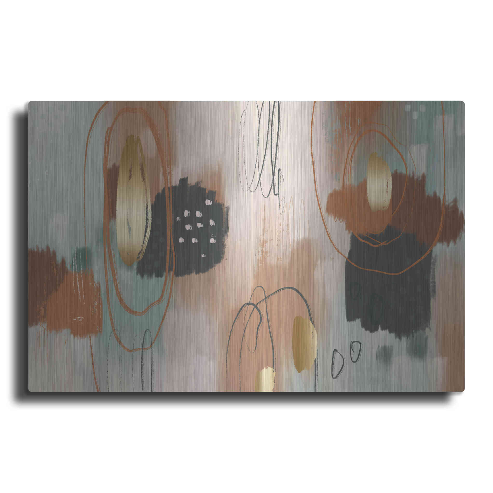 Luxe Metal Art 'Baked Clay' by Delores Naskrent Metal Wall Art