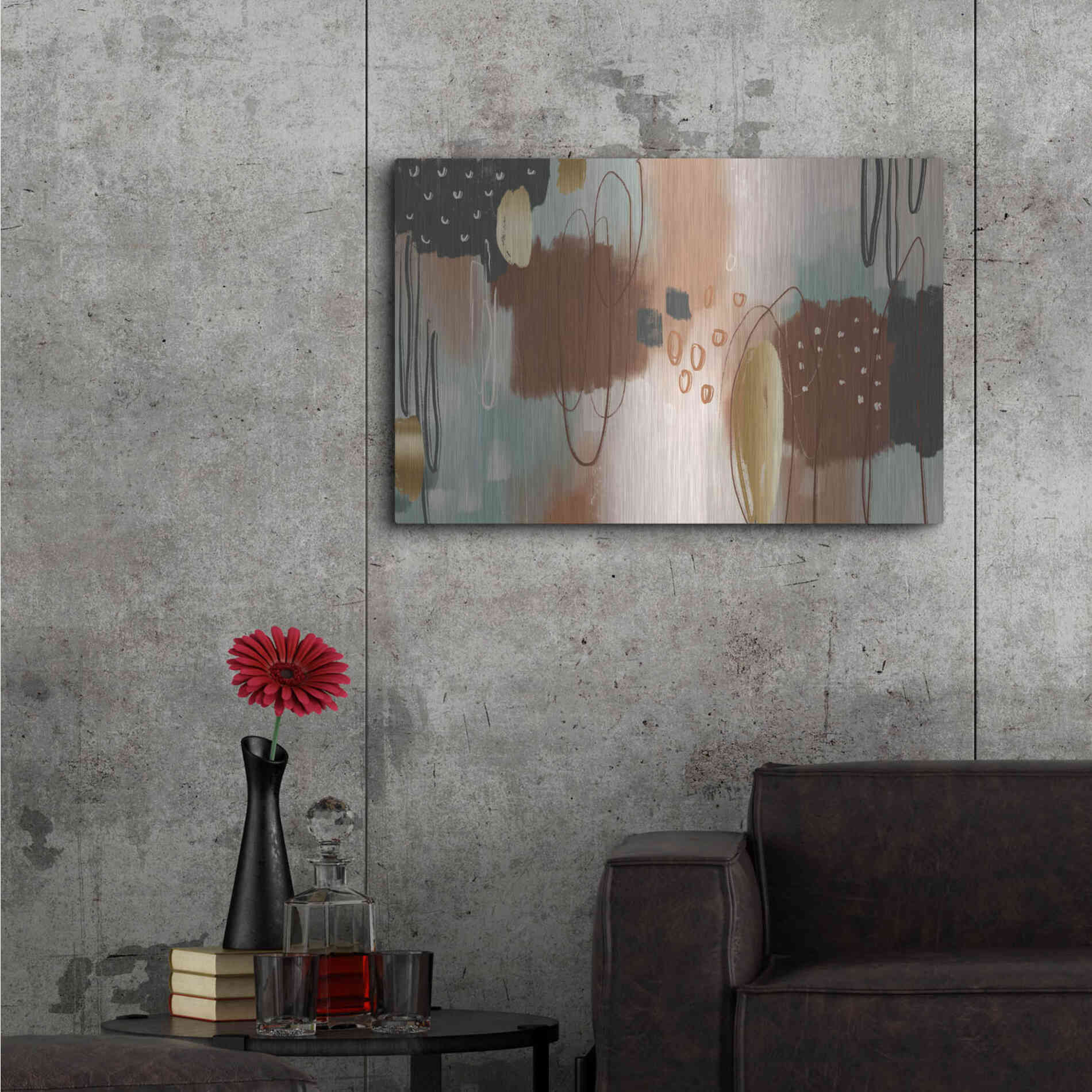 Luxe Metal Art 'Gingerbread' by Delores Naskrent Metal Wall Art,36x24