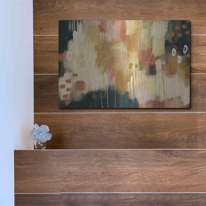 Luxe Metal Art 'Umber Embers' by Delores Naskrent Metal Wall Art,16x12