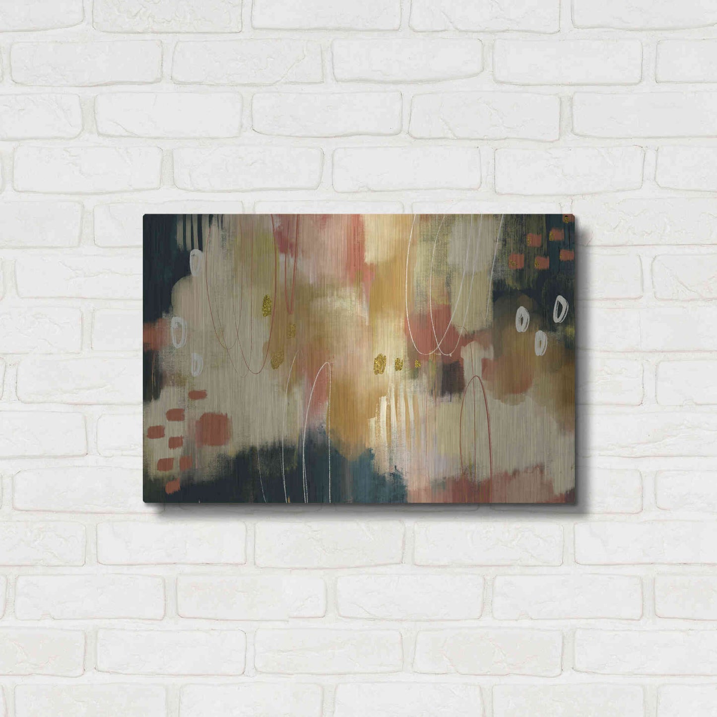 Luxe Metal Art 'Umber Embers' by Delores Naskrent Metal Wall Art,24x16