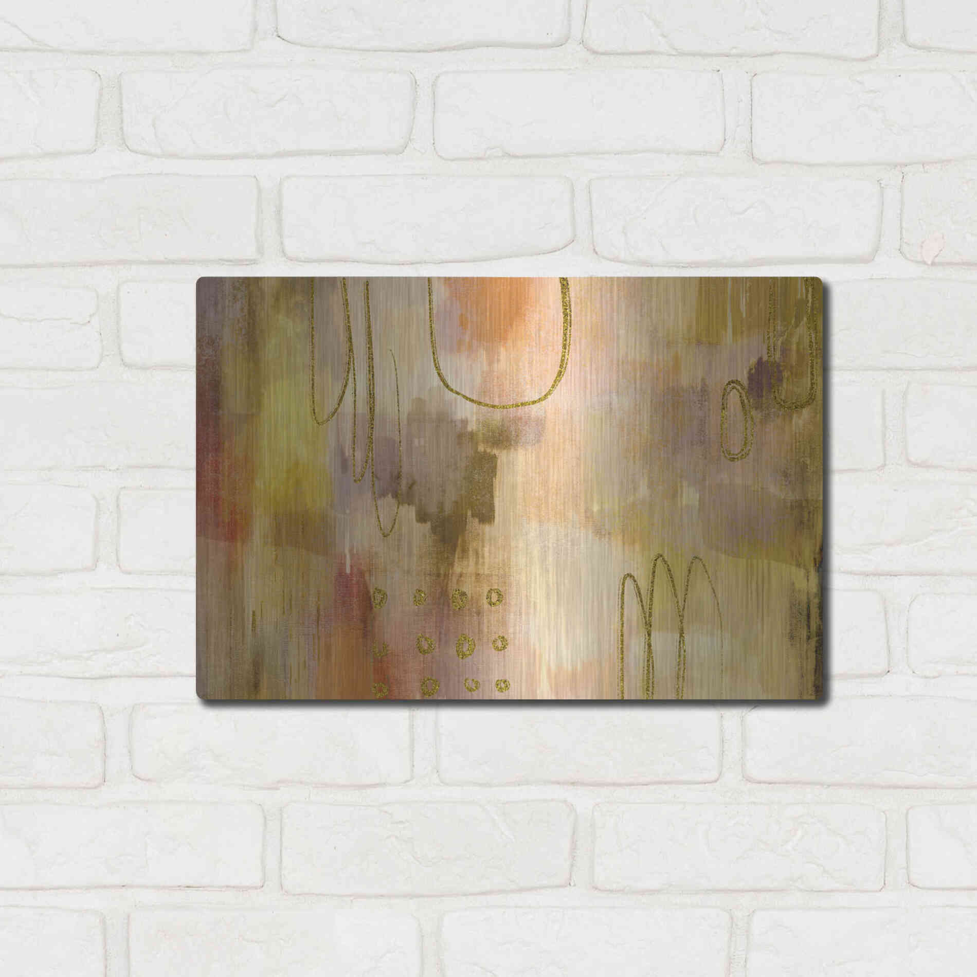 Luxe Metal Art 'Soft Burning' by Delores Naskrent Metal Wall Art,16x12