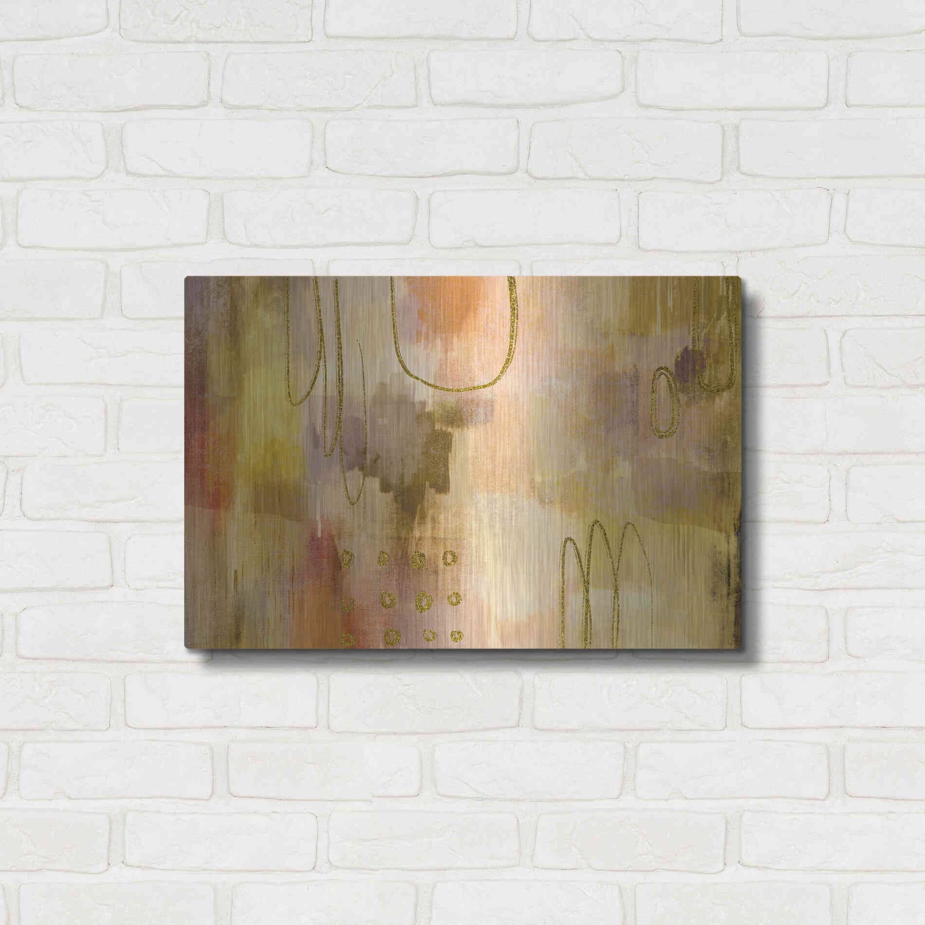 Luxe Metal Art 'Soft Burning' by Delores Naskrent Metal Wall Art,24x16