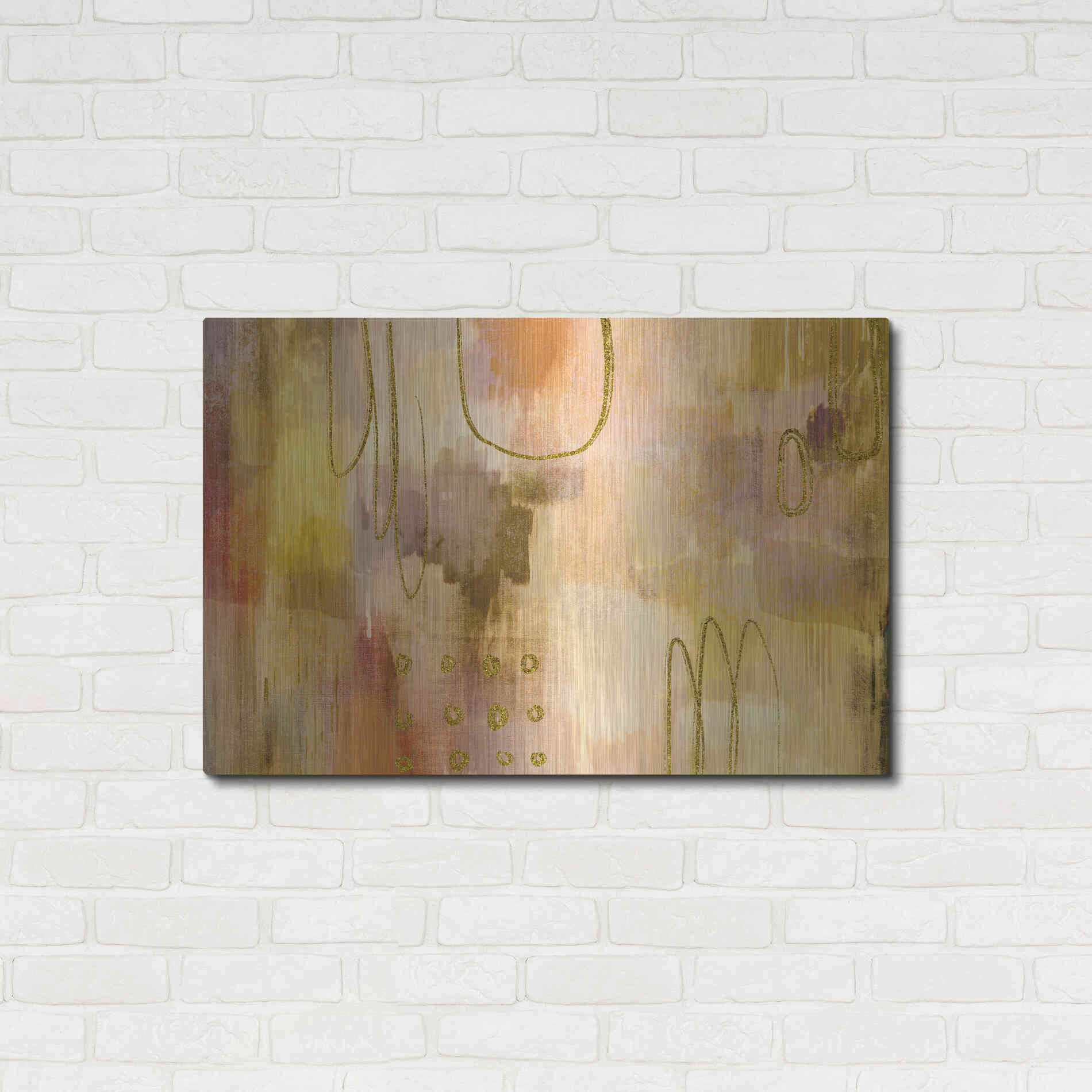 Luxe Metal Art 'Soft Burning' by Delores Naskrent Metal Wall Art,36x24