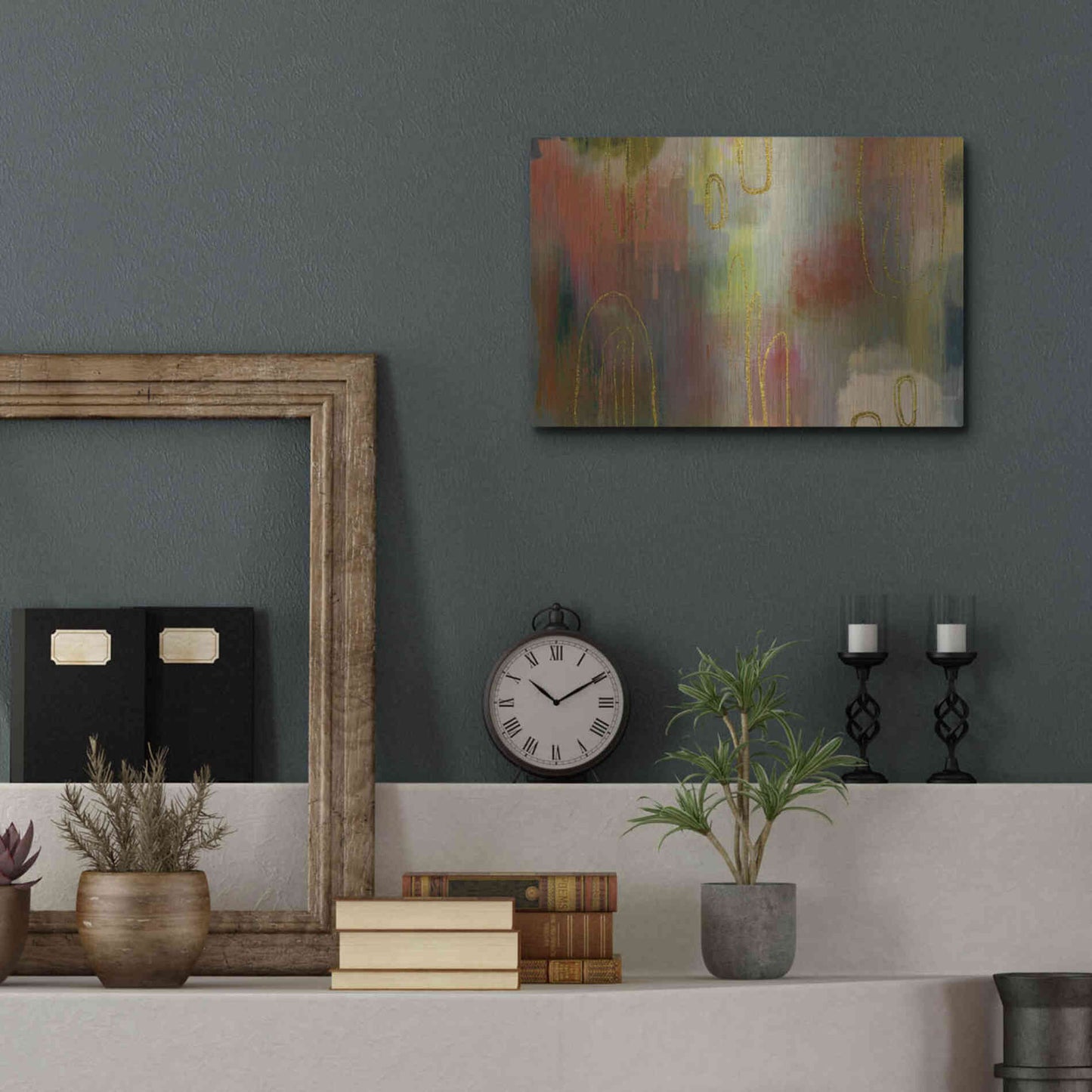 Luxe Metal Art 'Clay Oven' by Delores Naskrent Metal Wall Art,16x12