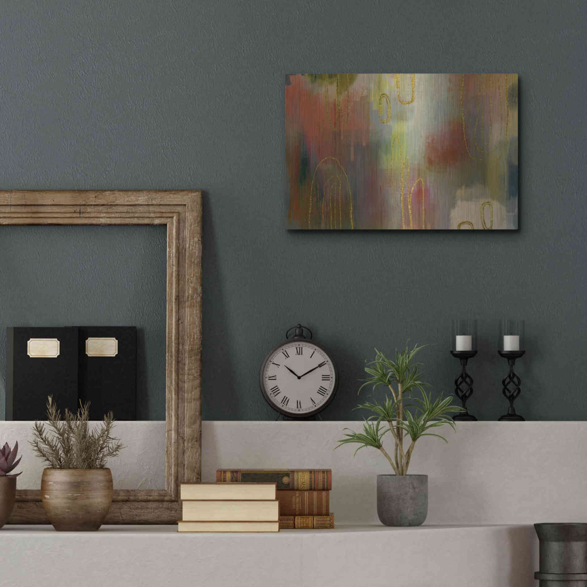 Luxe Metal Art 'Clay Oven' by Delores Naskrent Metal Wall Art,16x12