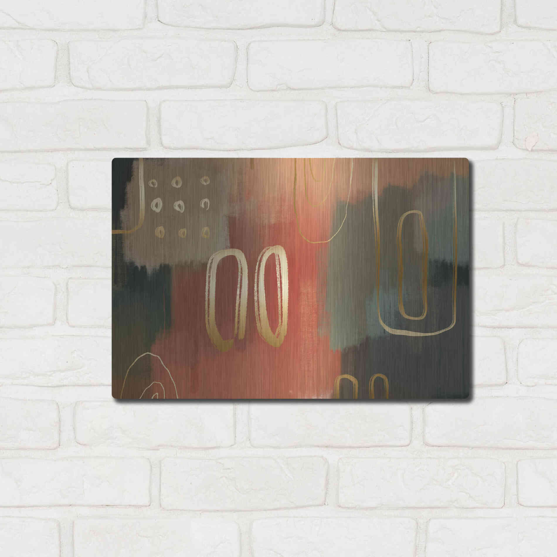 Luxe Metal Art 'Terracotta' by Delores Naskrent Metal Wall Art,16x12