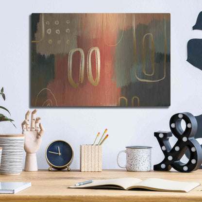 Luxe Metal Art 'Terracotta' by Delores Naskrent Metal Wall Art,16x12