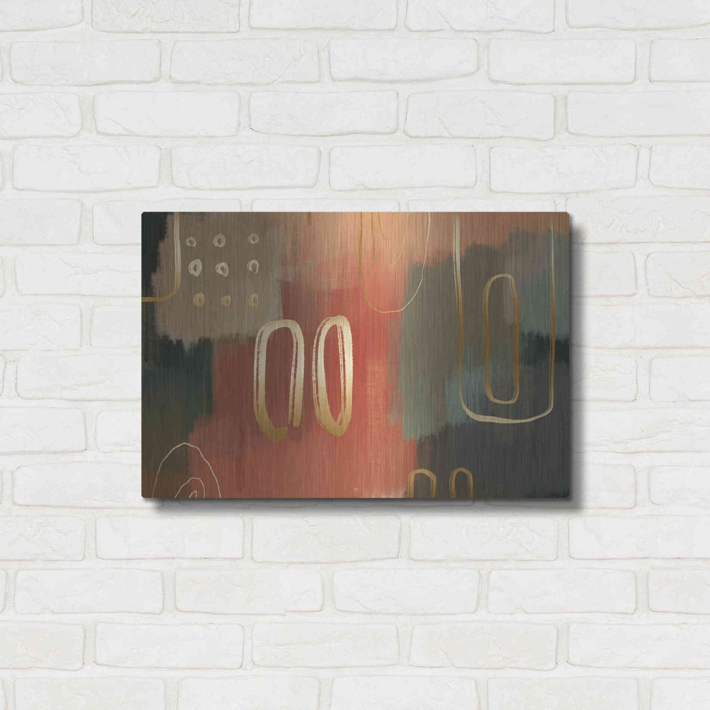 Luxe Metal Art 'Terracotta' by Delores Naskrent Metal Wall Art,24x16