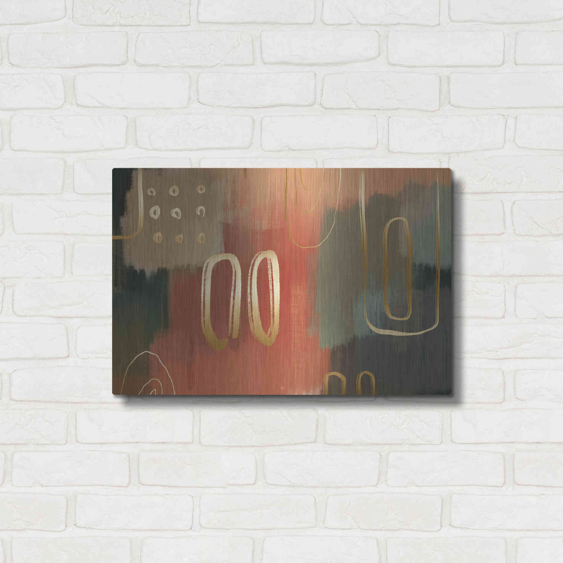Luxe Metal Art 'Terracotta' by Delores Naskrent Metal Wall Art,24x16