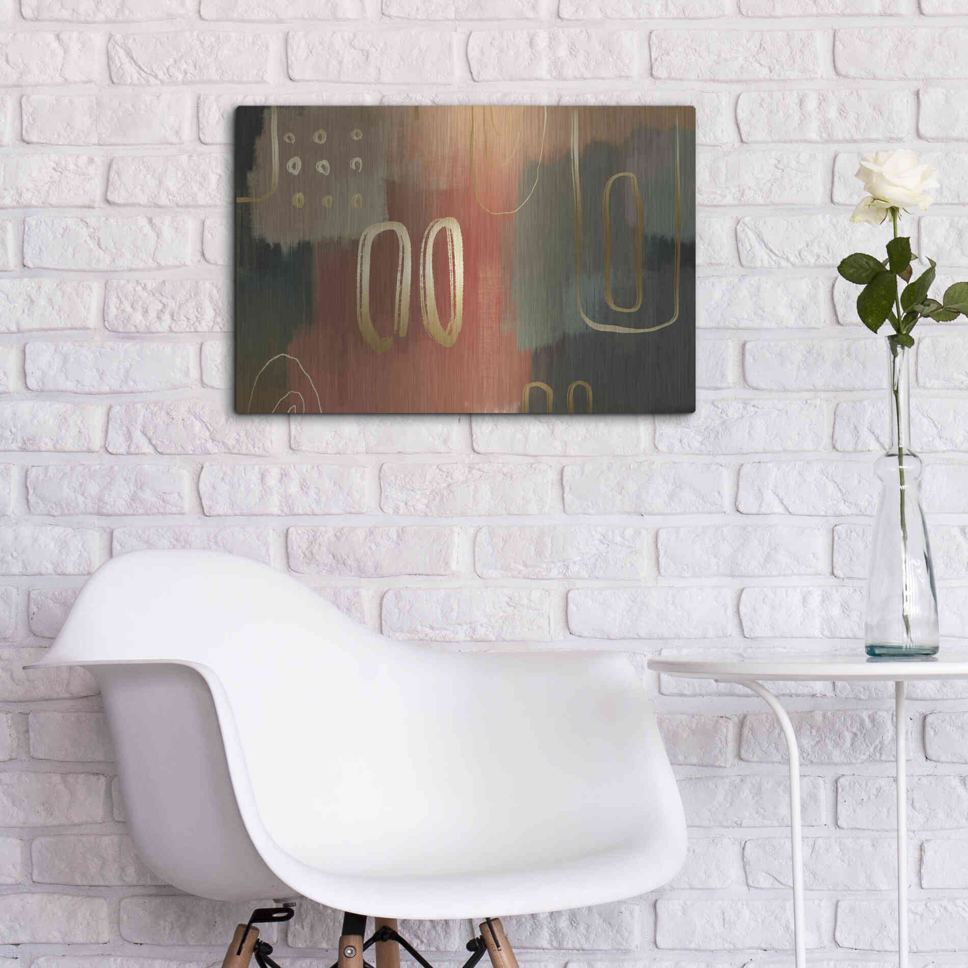 Luxe Metal Art 'Terracotta' by Delores Naskrent Metal Wall Art,24x16